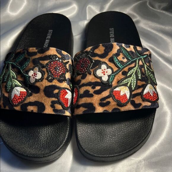 Steve Madden Shoes - Steve Madden Women's Patches Spotted Print Fabric Slip-On Shoes -